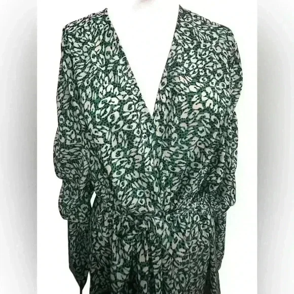 Green Wrap Dress - Picture 3 of 10